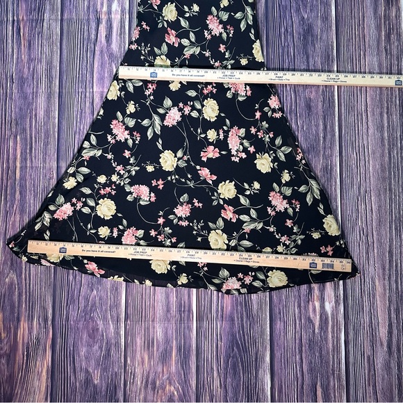 NWT Deadstock 90s Women’s Cache Fit & Flare A-Line Midi Floral Dress - Picture 7 of 10